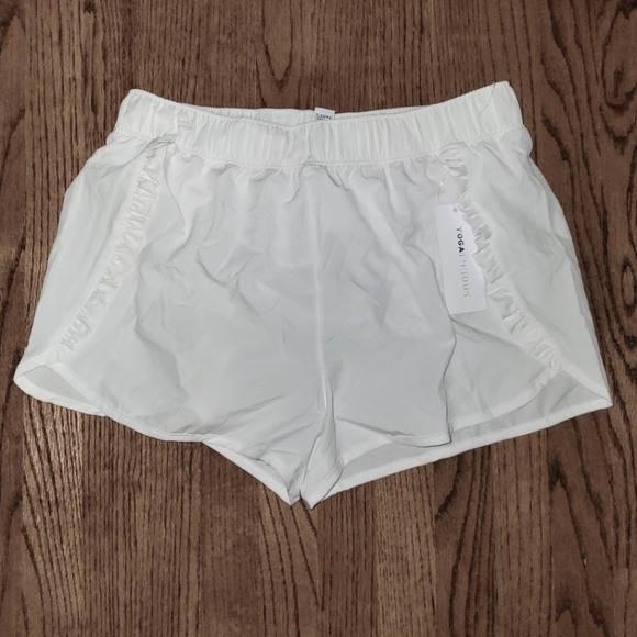 Yogalicious White Running Shorts - Picture 1 of 8